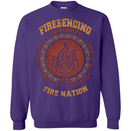 Sweatshirts Purple / Small Firebending university Crewneck Sweatshirt