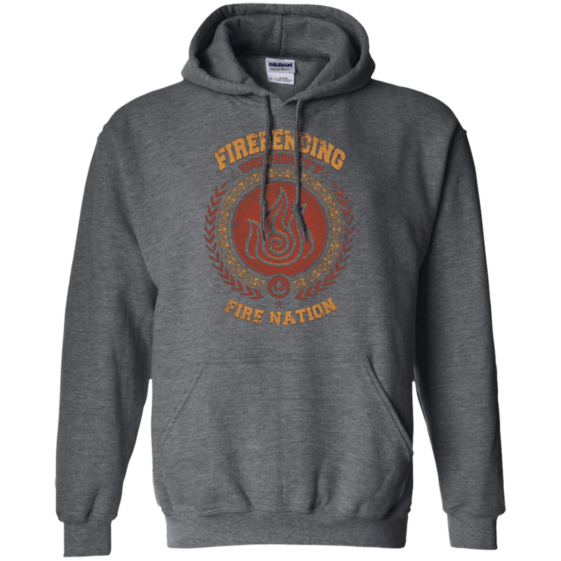 Sweatshirts Dark Heather / Small Firebending university Pullover Hoodie