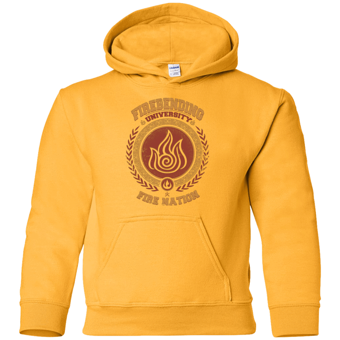 Sweatshirts Gold / YS Firebending university Youth Hoodie