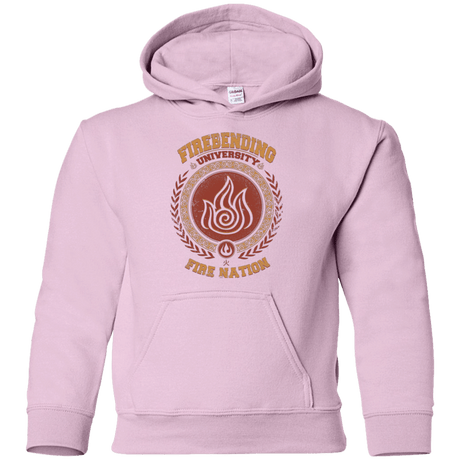 Sweatshirts Light Pink / YS Firebending university Youth Hoodie