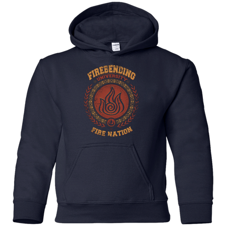 Sweatshirts Navy / YS Firebending university Youth Hoodie