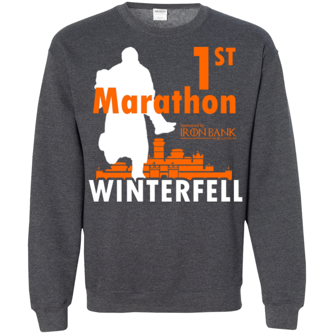 Sweatshirts Dark Heather / Small First marathon Crewneck Sweatshirt