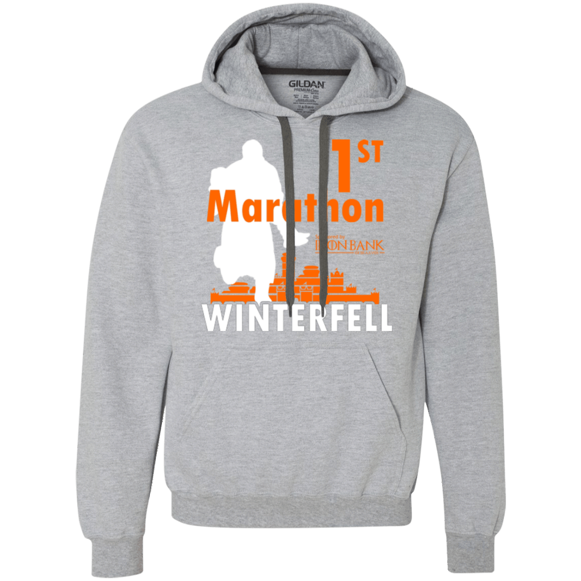 Sweatshirts Sport Grey / Small First marathon Premium Fleece Hoodie