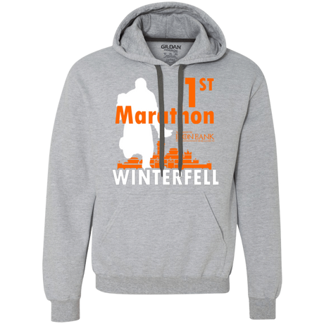 Sweatshirts Sport Grey / Small First marathon Premium Fleece Hoodie