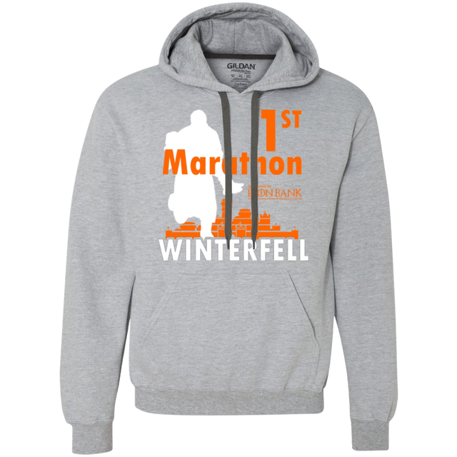 Sweatshirts Sport Grey / Small First marathon Premium Fleece Hoodie