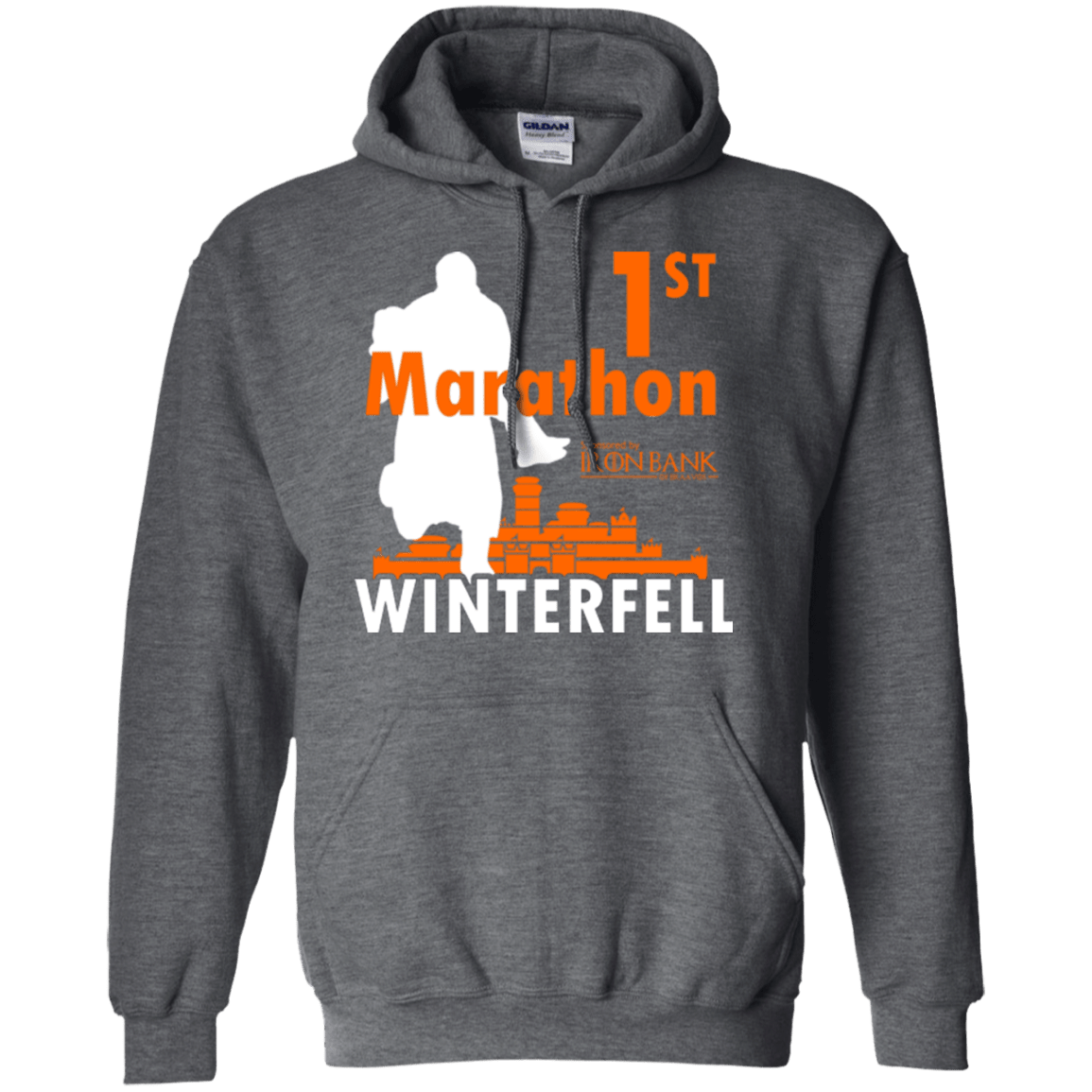 Sweatshirts Dark Heather / Small First marathon Pullover Hoodie