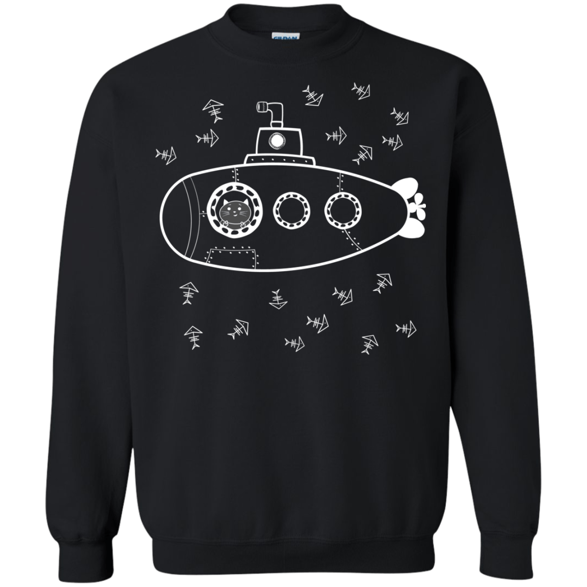 Sweatshirts Black / S Fish Watching Crewneck Sweatshirt