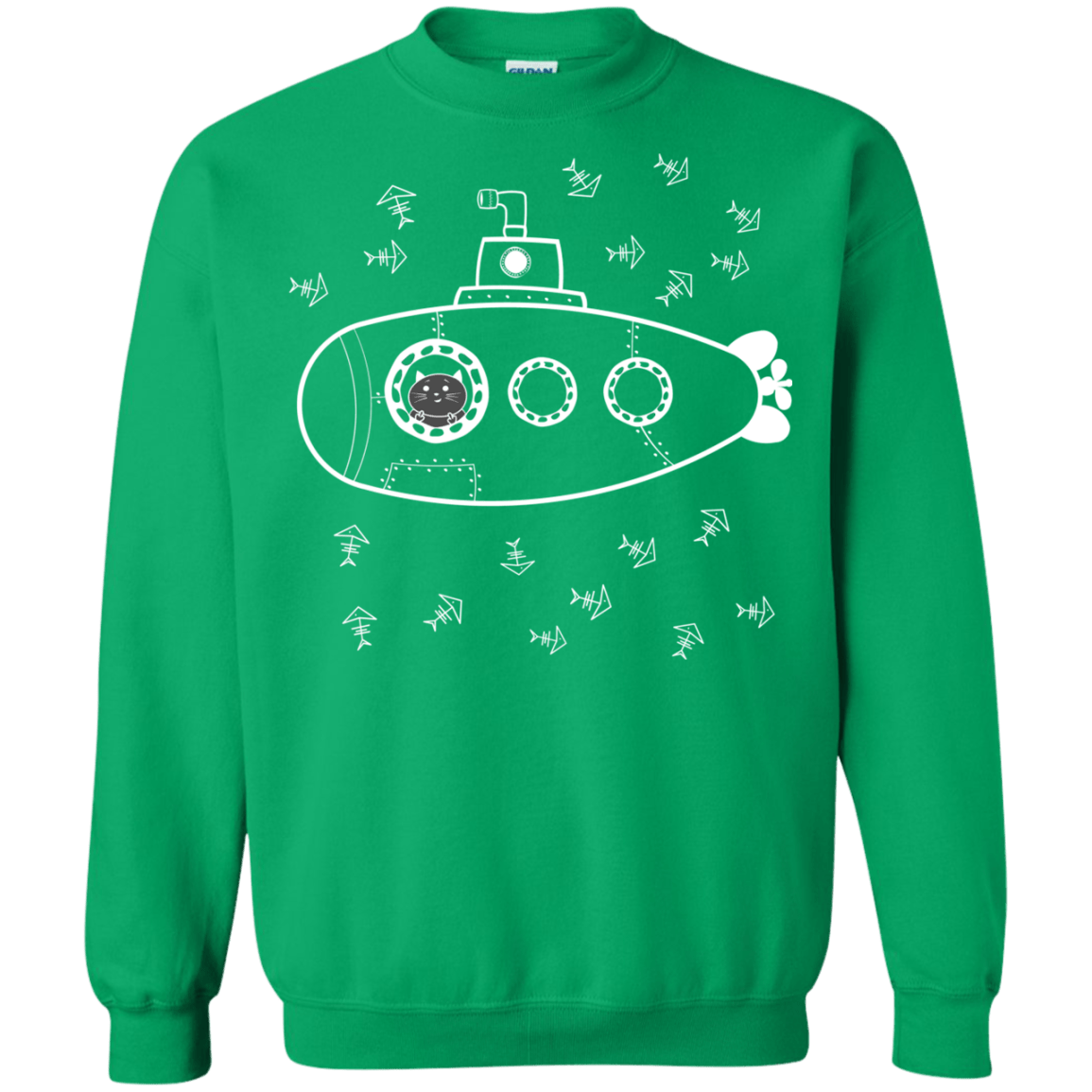 Sweatshirts Irish Green / S Fish Watching Crewneck Sweatshirt