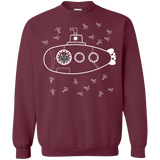 Sweatshirts Maroon / S Fish Watching Crewneck Sweatshirt