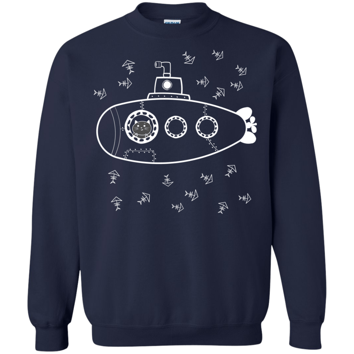 Sweatshirts Navy / S Fish Watching Crewneck Sweatshirt