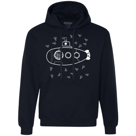 Sweatshirts Navy / S Fish Watching Premium Fleece Hoodie