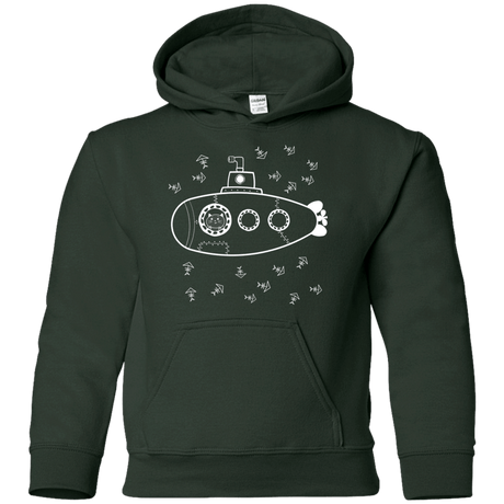 Sweatshirts Forest Green / YS Fish Watching Youth Hoodie