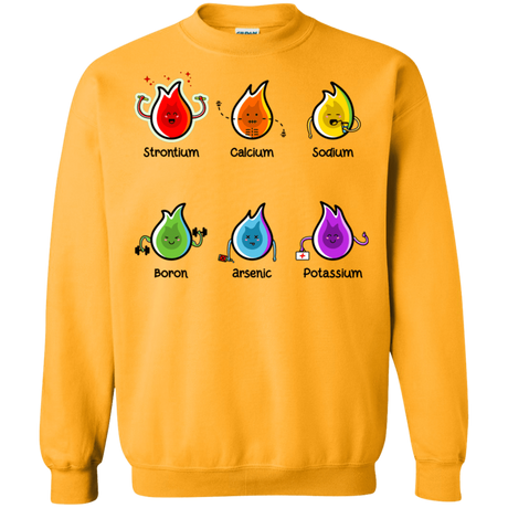 Sweatshirts Gold / S Flaming Elements Science Crewneck Sweatshirt