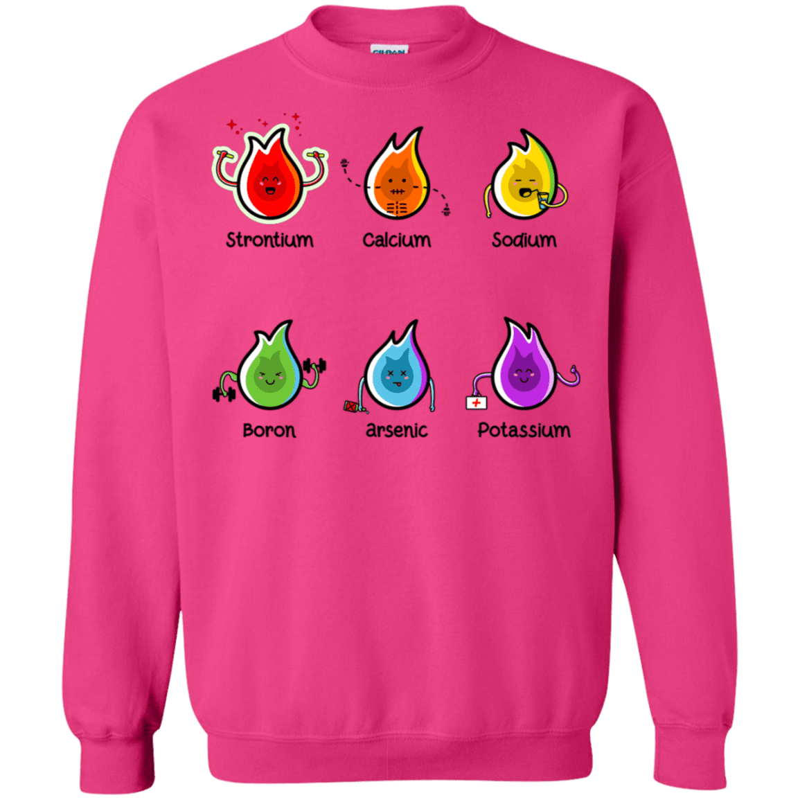 Sweatshirts Heliconia / S Flaming Elements Science Crewneck Sweatshirt