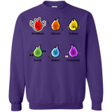 Sweatshirts Purple / S Flaming Elements Science Crewneck Sweatshirt