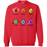 Sweatshirts Red / S Flaming Elements Science Crewneck Sweatshirt