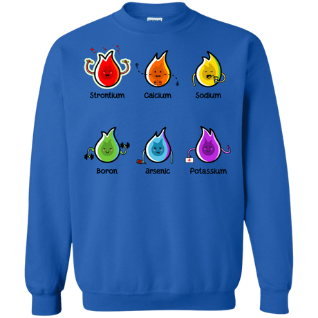 Sweatshirts Royal / S Flaming Elements Science Crewneck Sweatshirt