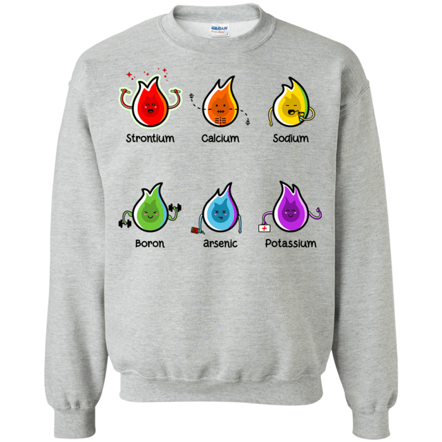 Sweatshirts Sport Grey / S Flaming Elements Science Crewneck Sweatshirt