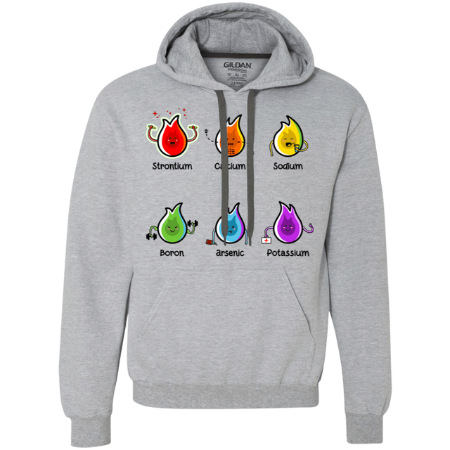 Sweatshirts Sport Grey / S Flaming Elements Science Premium Fleece Hoodie