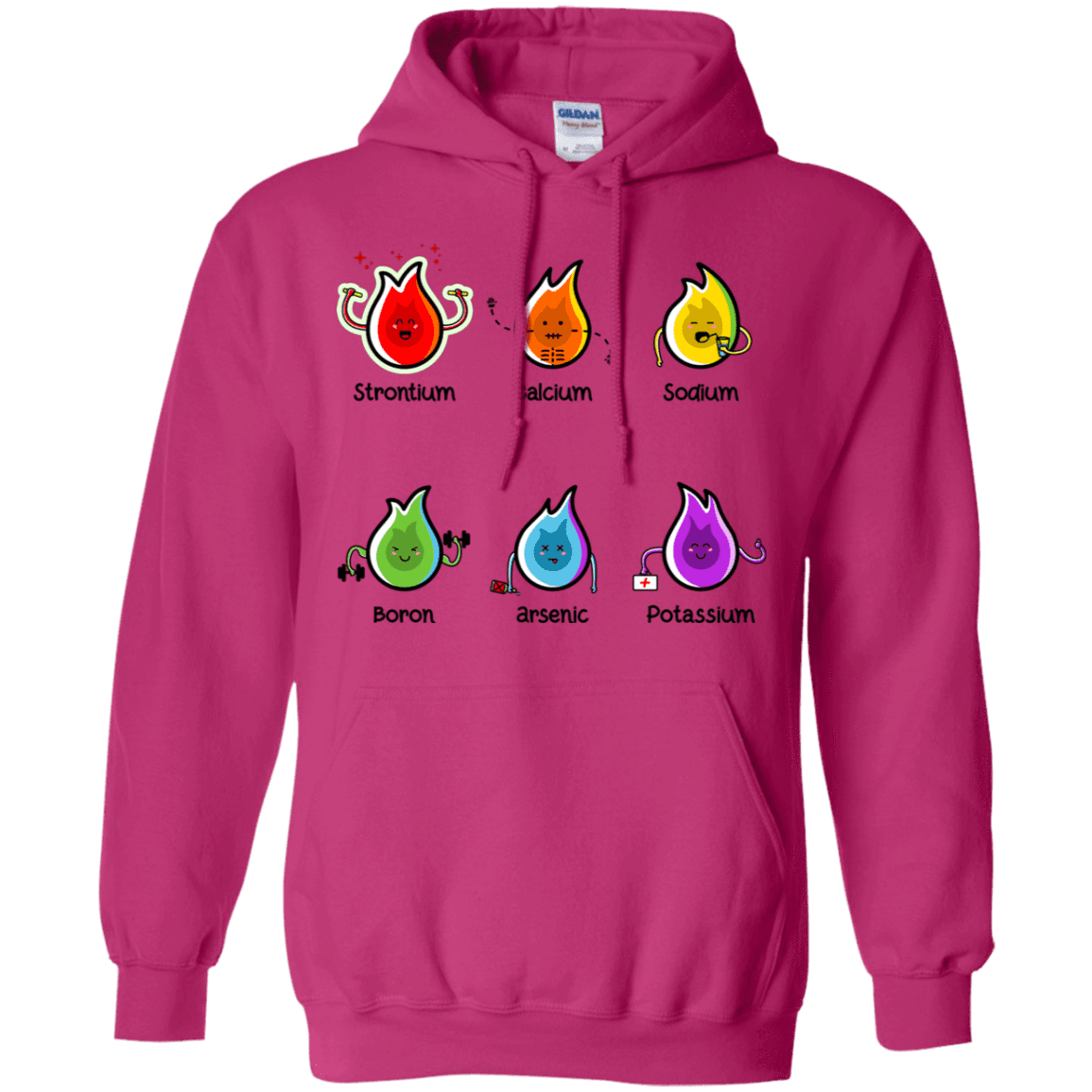 Sweatshirts Heliconia / S Flaming Elements Science Pullover Hoodie