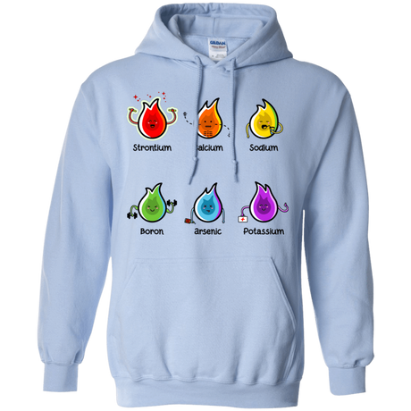 Sweatshirts Light Blue / S Flaming Elements Science Pullover Hoodie