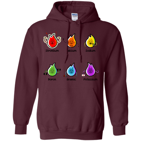 Sweatshirts Maroon / S Flaming Elements Science Pullover Hoodie