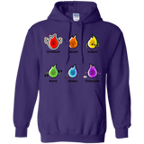 Sweatshirts Purple / S Flaming Elements Science Pullover Hoodie