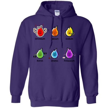 Sweatshirts Purple / S Flaming Elements Science Pullover Hoodie