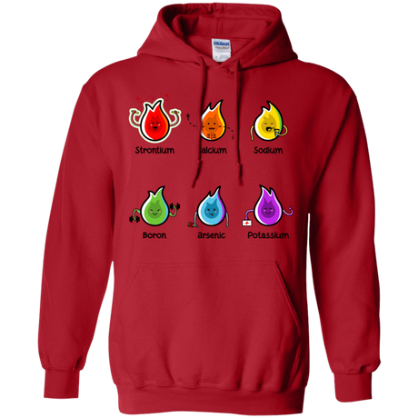 Sweatshirts Red / S Flaming Elements Science Pullover Hoodie