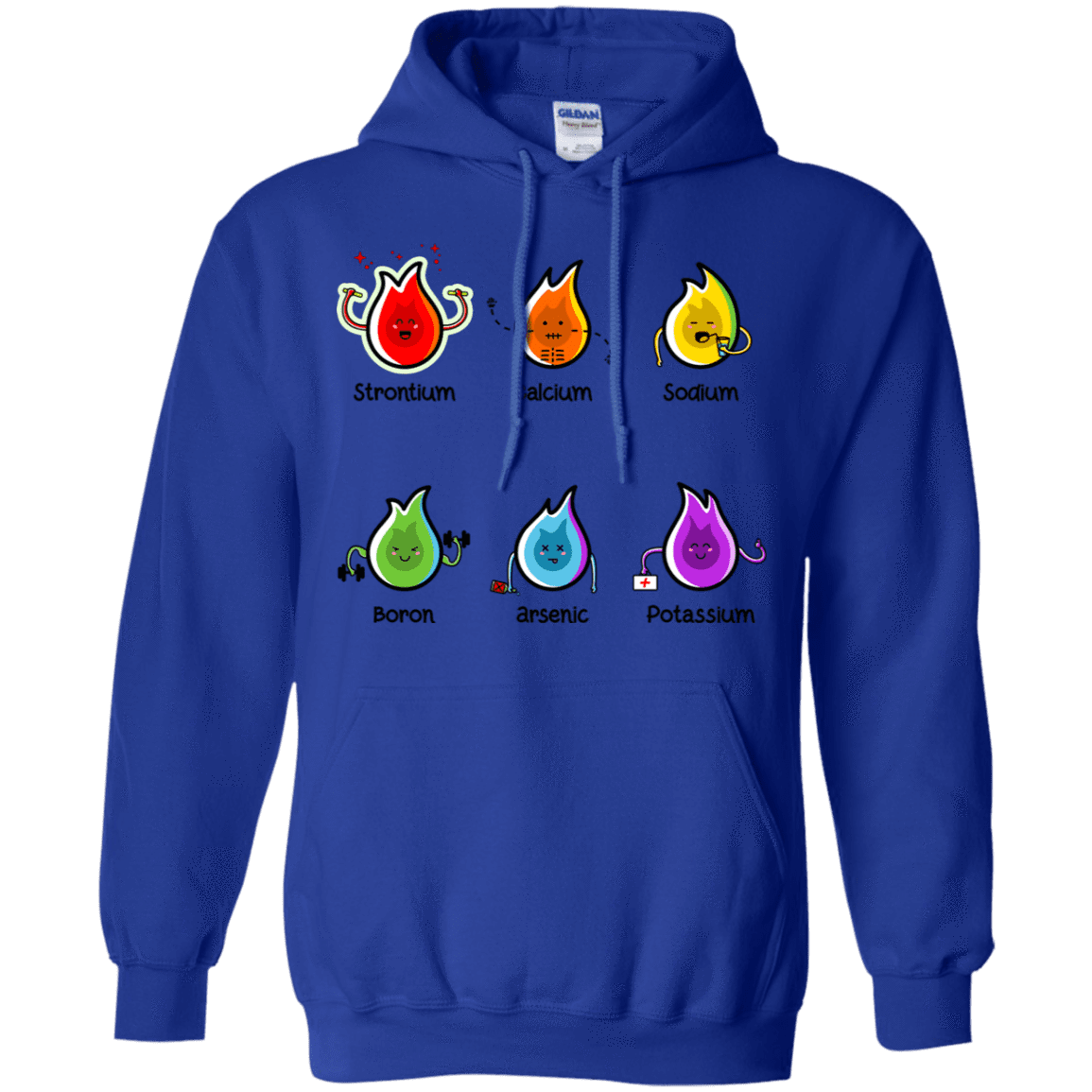 Sweatshirts Royal / S Flaming Elements Science Pullover Hoodie