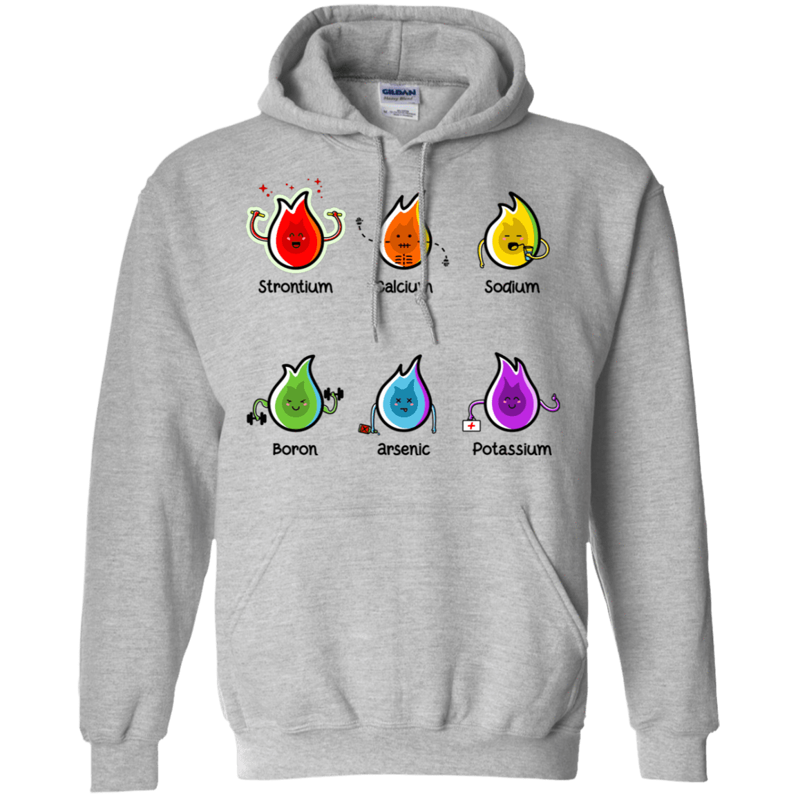 Sweatshirts Sport Grey / S Flaming Elements Science Pullover Hoodie