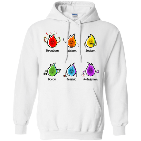 Sweatshirts White / S Flaming Elements Science Pullover Hoodie