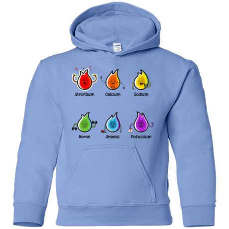 Sweatshirts Carolina Blue / YS Flaming Elements Science Youth Hoodie