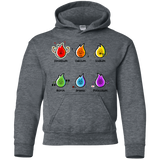 Sweatshirts Dark Heather / YS Flaming Elements Science Youth Hoodie