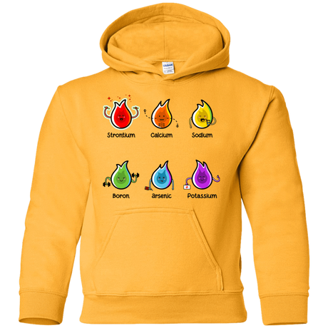 Sweatshirts Gold / YS Flaming Elements Science Youth Hoodie