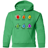 Sweatshirts Irish Green / YS Flaming Elements Science Youth Hoodie