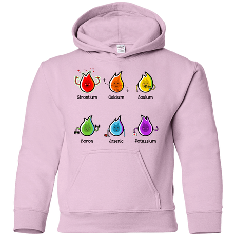 Sweatshirts Light Pink / YS Flaming Elements Science Youth Hoodie