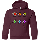 Sweatshirts Maroon / YS Flaming Elements Science Youth Hoodie