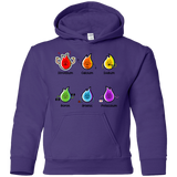 Sweatshirts Purple / YS Flaming Elements Science Youth Hoodie