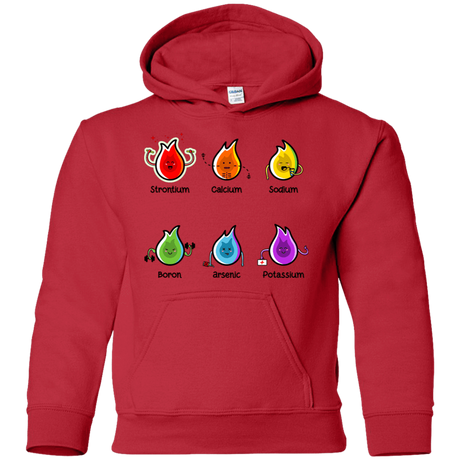 Sweatshirts Red / YS Flaming Elements Science Youth Hoodie