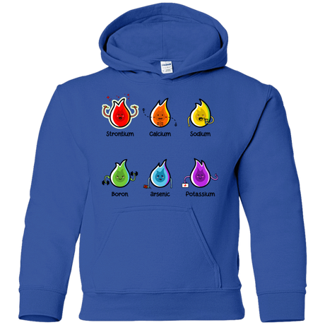 Sweatshirts Royal / YS Flaming Elements Science Youth Hoodie