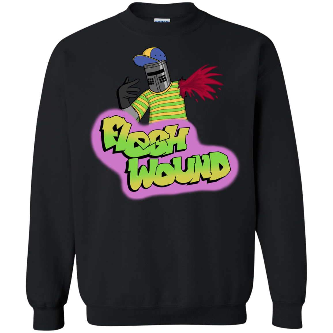 Sweatshirts Black / S Flesh Wound Crewneck Sweatshirt