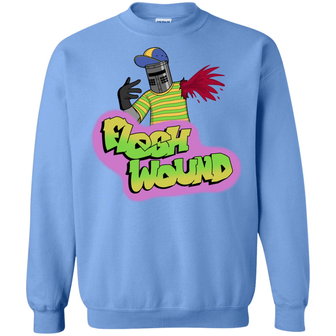 Sweatshirts Carolina Blue / S Flesh Wound Crewneck Sweatshirt