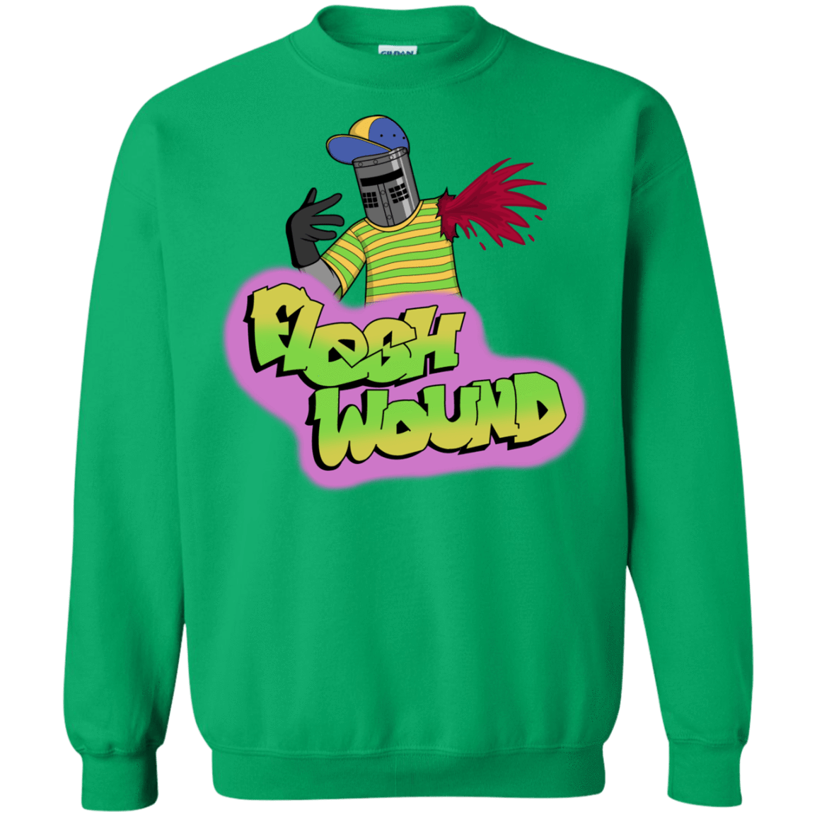 Sweatshirts Irish Green / S Flesh Wound Crewneck Sweatshirt
