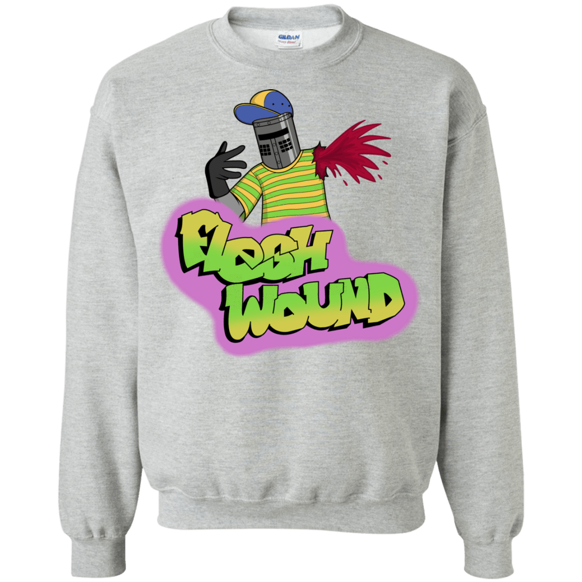 Sweatshirts Sport Grey / S Flesh Wound Crewneck Sweatshirt