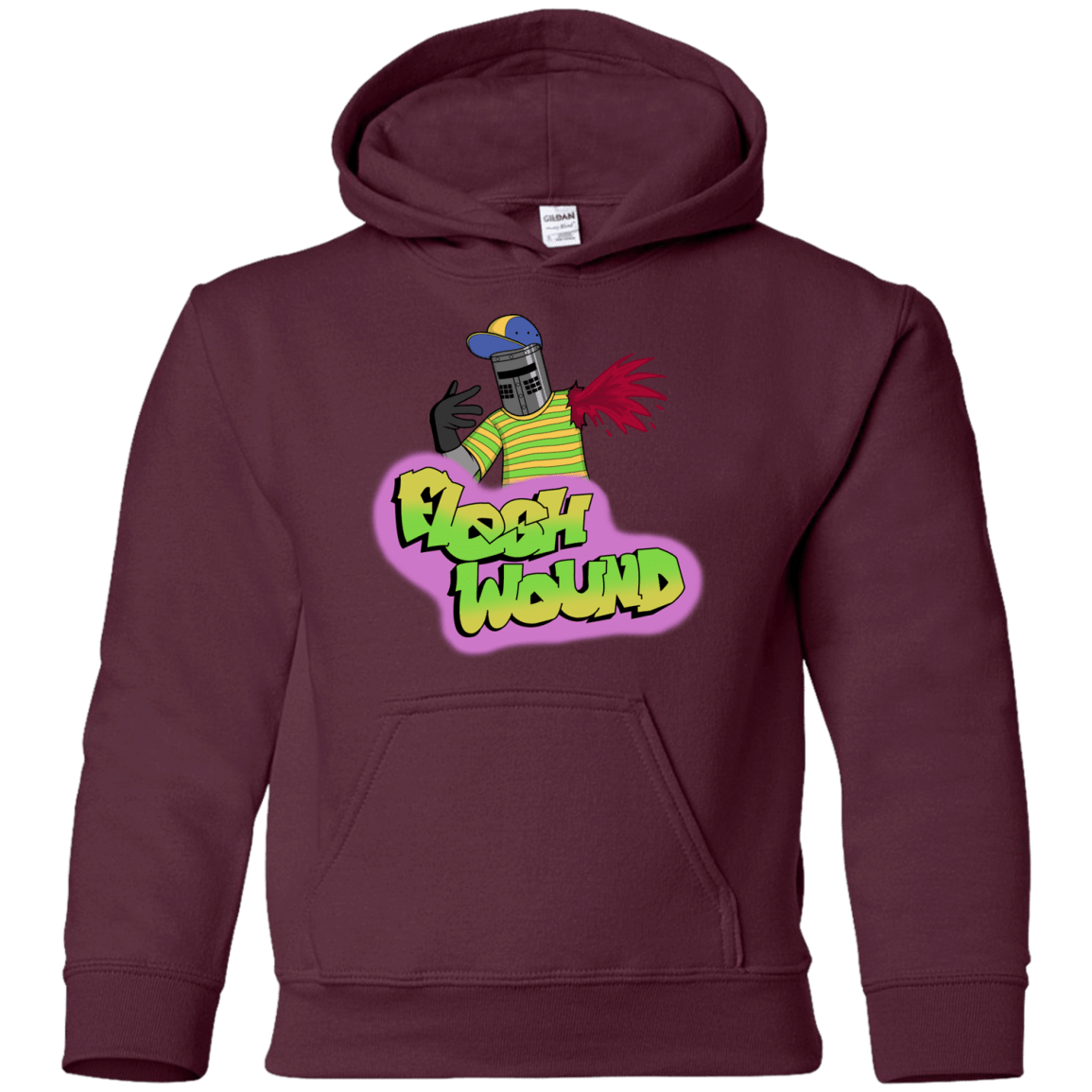 Sweatshirts Maroon / YS Flesh Wound Youth Hoodie