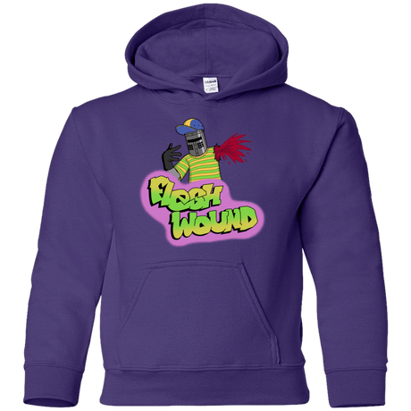 Sweatshirts Purple / YS Flesh Wound Youth Hoodie