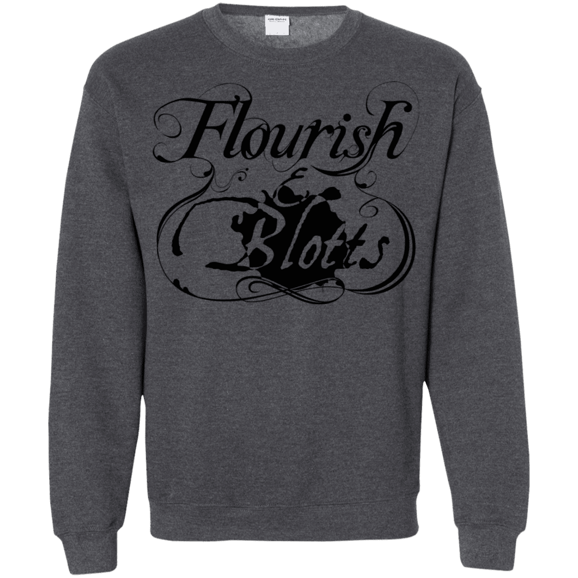 Sweatshirts Dark Heather / S Flourish and Blotts of Diagon Alley Crewneck Sweatshirt