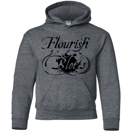 Sweatshirts Dark Heather / YS Flourish and Blotts of Diagon Alley Youth Hoodie