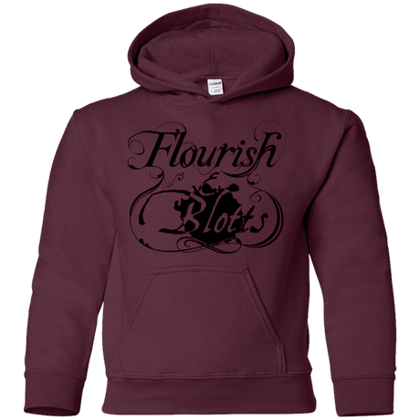 Sweatshirts Maroon / YS Flourish and Blotts of Diagon Alley Youth Hoodie